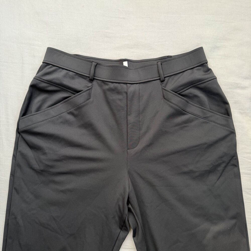 NWT Halara Flex DayStretch High Waist Work Tapered Pants LARGE Black Pull On - Picture 2 of 9